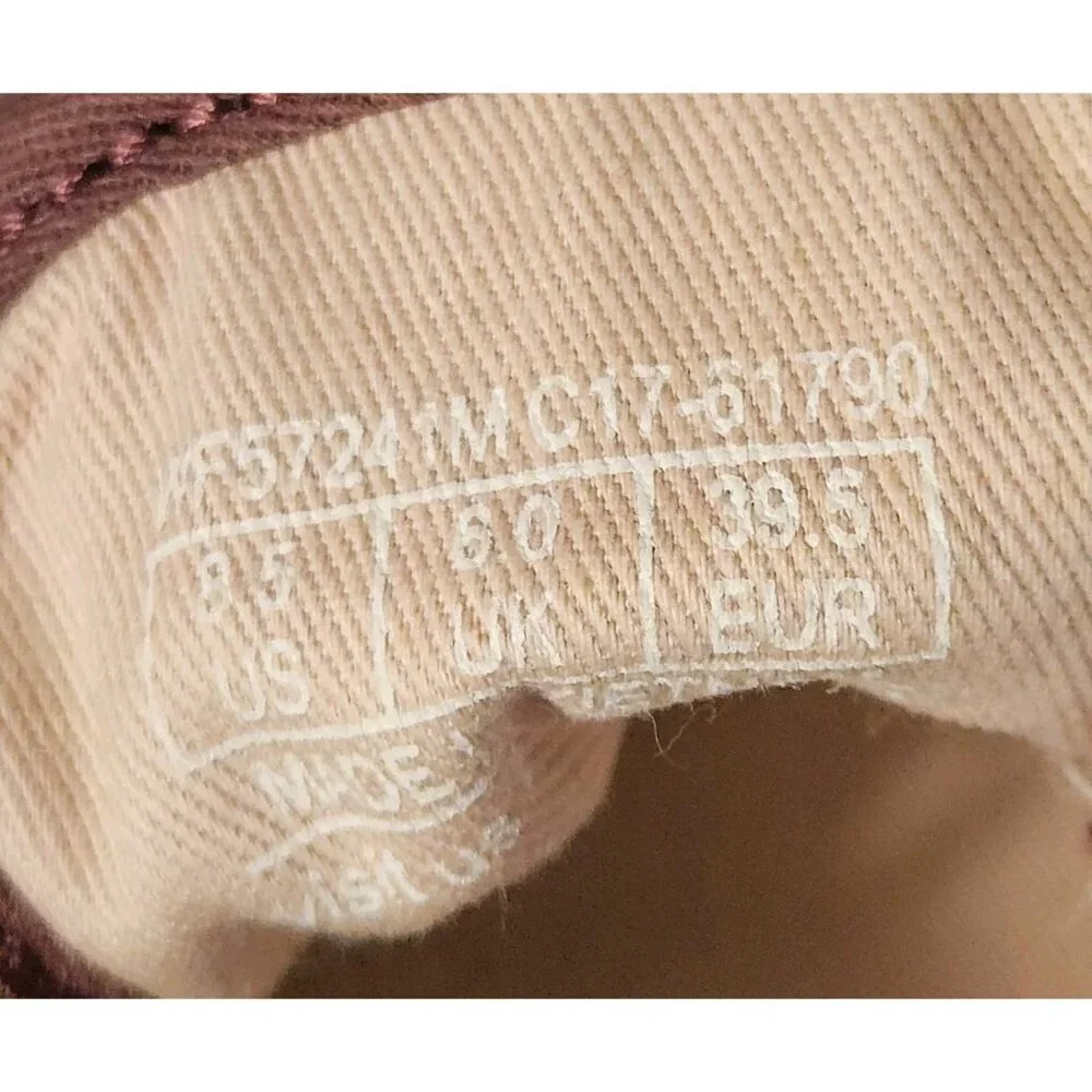 Keds Size 8.5 Womens Canvas Comfort Flats Shoes Sneakers Bergundy